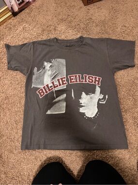 Billie Eilish cotton t-shirt with white graphic